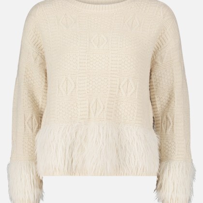 Grobstrick-Pullover mit Effektgarn – Bild 3