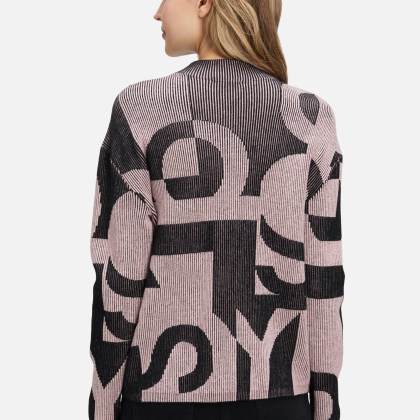 Grobstrick-Pullover mit Jacquard Grobstrick-Pullover mit Jacquard