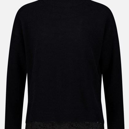 Feinstrickpullover mit Spitzenkante – Bild 3