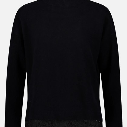 Feinstrickpullover mit Spitzenkante – Bild 3