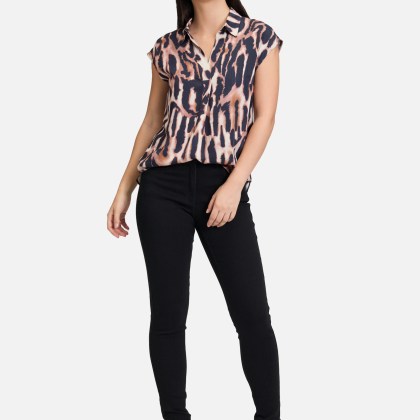 Satin-Bluse mit Kragen – Bild 2