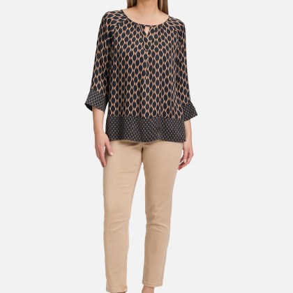 Schlupfbluse mit Print – Bild 2