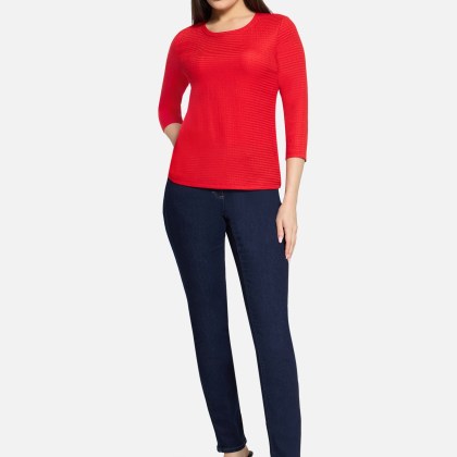 Strukturshirt mit Rundhalsausschnitt – Bild 2