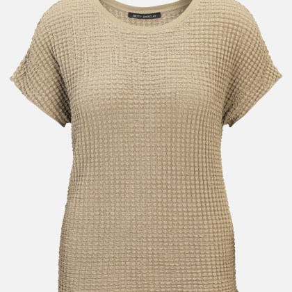 Strukturshirt mit U-Boot-Ausschnitt – Bild 3