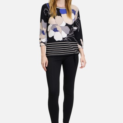 Feinstrickpullover mit Blumenprint – Bild 2