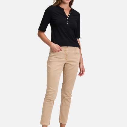 Basic Shirt mit Knöpfen – Bild 2