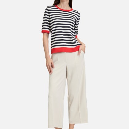 Basic-Pullover mit Streifen – Bild 2