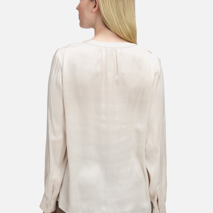 Satin-Bluse langarm Satin-Bluse langarm