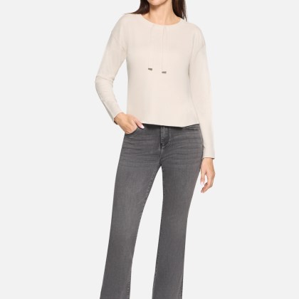 Feinstrickpullover mit Seitenschlitzen – Bild 2