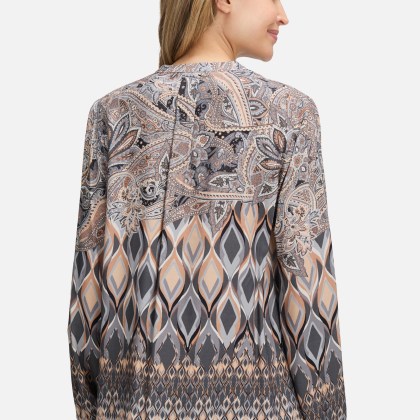 Longbluse mit Stehkragen Longbluse mit Stehkragen