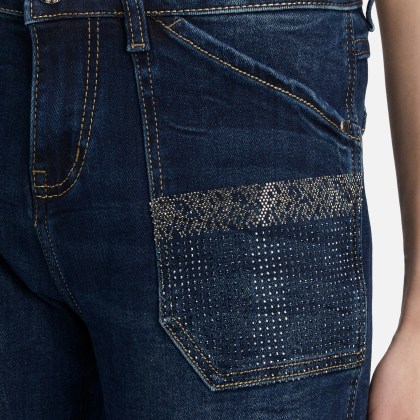 Regular Fit-Jeans mit Strass Regular Fit-Jeans mit Strass