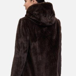 Plüschjacke mit Kapuze Plüschjacke mit Kapuze