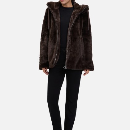 Plüschjacke mit Kapuze – Bild 2