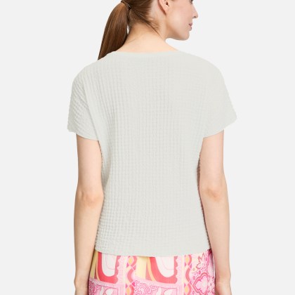 Strukturshirt mit U-Boot-Ausschnitt Strukturshirt mit U-Boot-Ausschnitt