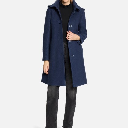 Wollmantel mit abnehmbarer Kapuze – Bild 2