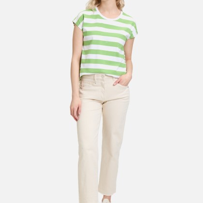 Basic Shirt mit Streifen – Bild 2