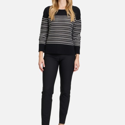 Basic-Strickpullover mit Streifen – Bild 2