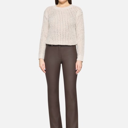 Grobstrick-Pullover mit Lochmuster – Bild 2