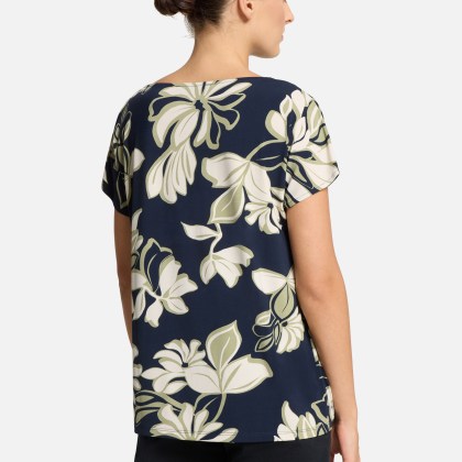 Printshirt mit Wasserfallausschnitt Printshirt mit Wasserfallausschnitt