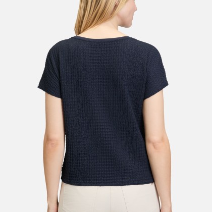 Strukturshirt mit U-Boot-Ausschnitt Strukturshirt mit U-Boot-Ausschnitt