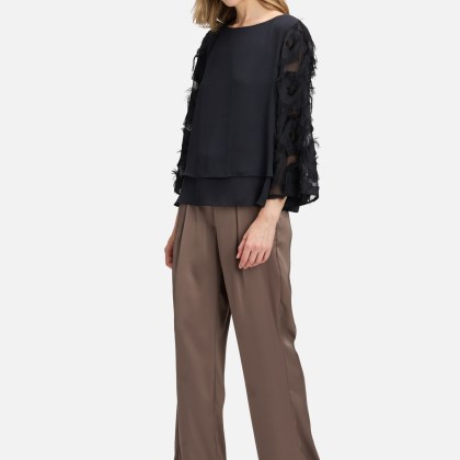 Schlupfbluse unifarben – Bild 2