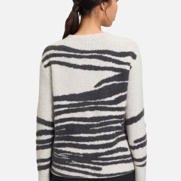 Grobstrick-Pullover mit Jacquard Grobstrick-Pullover mit Jacquard
