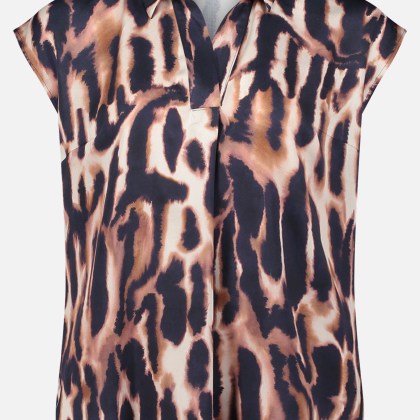 Satin-Bluse mit Kragen – Bild 3