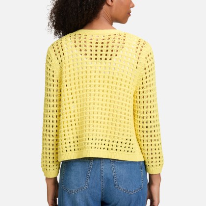 Casual-Strickjacke mit Effektgarn Casual-Strickjacke mit Effektgarn