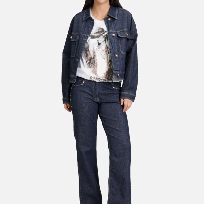 Jeansjacke langarm – Bild 2