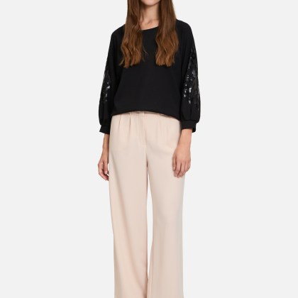 Sweatshirt mit Trompetenärmeln – Bild 2