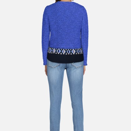 Longbluse mit Stehkragen Longbluse mit Stehkragen