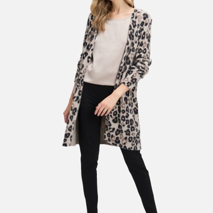 Longstrickjacke mit Aufdruck – Bild 2