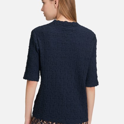 Strukturshirt mit Stehkragen Strukturshirt mit Stehkragen