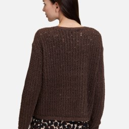 Grobstrick-Pullover mit Pailletten Grobstrick-Pullover mit Pailletten