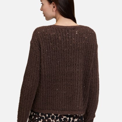 Grobstrick-Pullover mit Pailletten Grobstrick-Pullover mit Pailletten