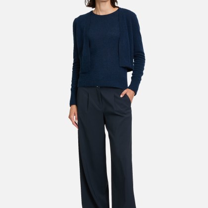 Kaschmir-Strickjacke mit Rippbündchen – Bild 2