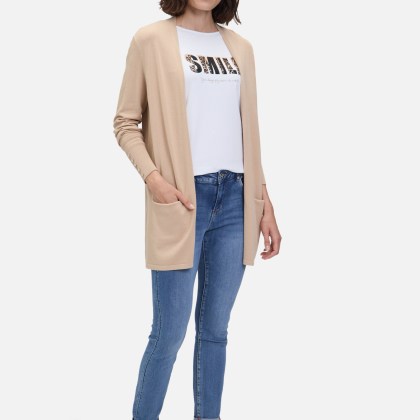 Feinstrickjacke mit Taschen – Bild 2