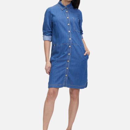 Hemdblusenkleid mit Knopfleiste – Bild 2