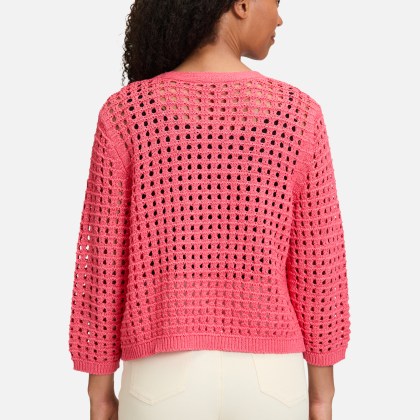 Casual-Strickjacke mit Effektgarn Casual-Strickjacke mit Effektgarn