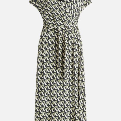 Jerseykleid mit V-Ausschnitt – Bild 2