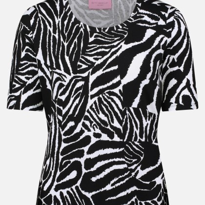 Basic Shirt mit Rippenstruktur – Bild 3