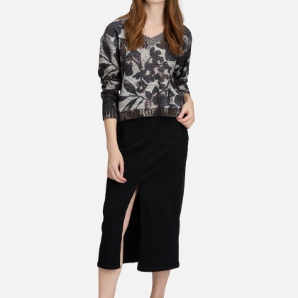 Jeansrock mit aufgesetzten Taschen – Bild 2