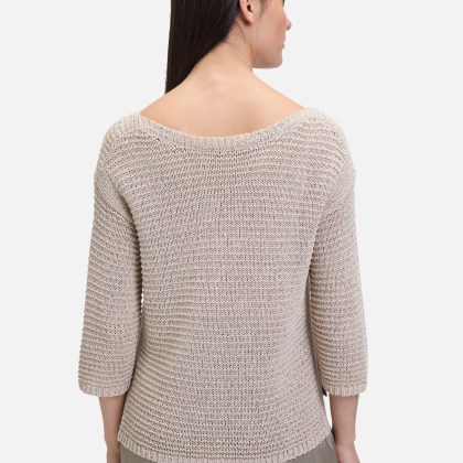 Grobstrick-Pullover mit 3/4 Arm Grobstrick-Pullover mit 3/4 Arm