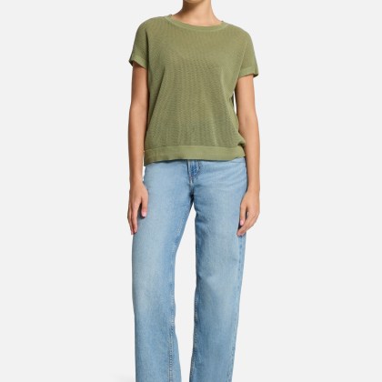 Lochstrick-Pullover ohne Arm – Bild 2