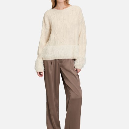 Grobstrick-Pullover mit Effektgarn – Bild 2