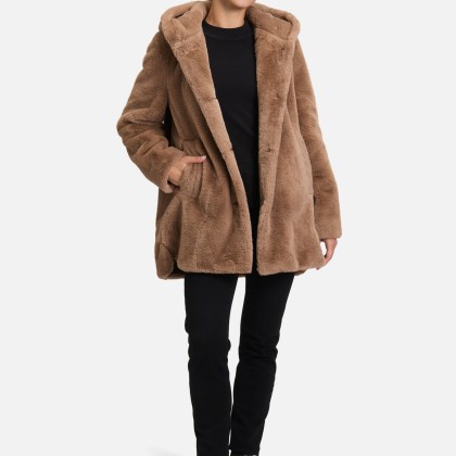 Plüschjacke mit Kapuze – Bild 2