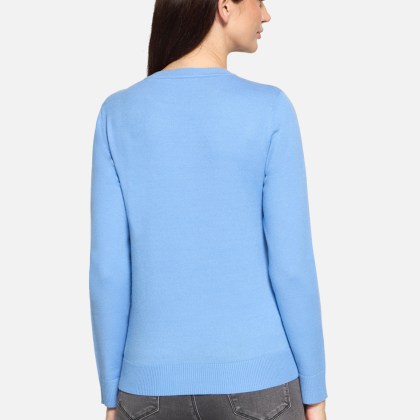 Basic-Strickpullover mit Rundhalsausschnitt Basic-Strickpullover mit Rundhalsausschnitt