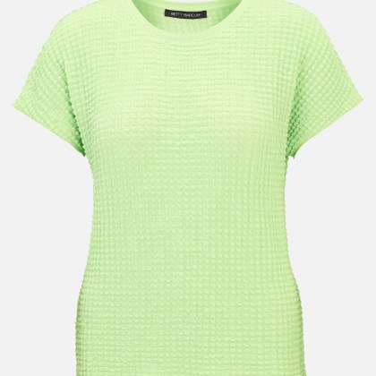 Strukturshirt mit U-Boot-Ausschnitt – Bild 3