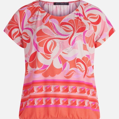 Printshirt mit Gummizug – Bild 3