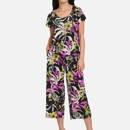 Printshirt mit Gummizug – Bild 2